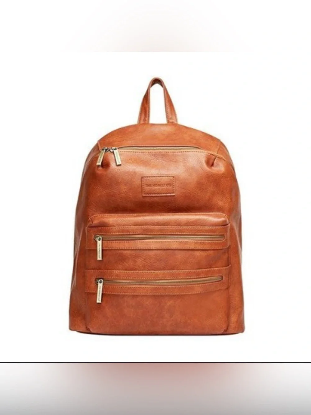 THE HONEST CO Vegan Leather Cognac* Backpack Diaper Bag